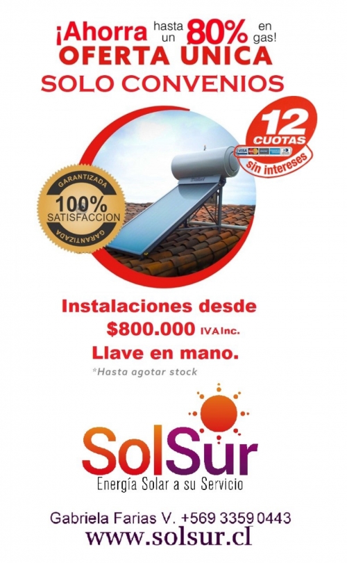 Termosifón para agua caliente
